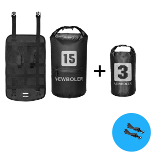 Bolsas Impermeables para Tubo de Manillar de Bicicleta - Estilo 2 Negro 18L