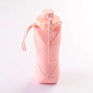 Botella de Agua Plegable de Silicona - Rosa