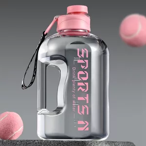 Botella de Agua Deportiva de Gran Capacidad - Rosa