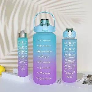 botella de agua deportiva, botella de agua para gimnasio, botella con pajilla, botella de agua degradada