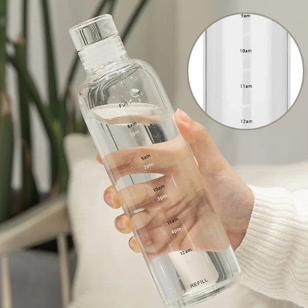 Botella de Agua con Marcador de Tiempo