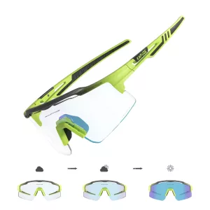 Gafas de Ciclismo Fotocromáticas - Bicicleta de Montaña - Verde-Azul
