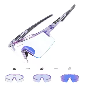 Gafas de Ciclismo Fotocromáticas - Bicicleta de Montaña - Púrpura-Azul