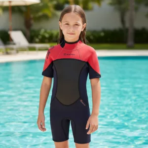 swimsuit, wetsuit, neoprene swimsuit, scuba diving suit, short sleeve swimsuit