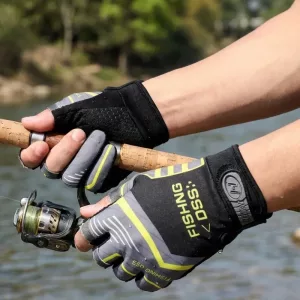 fishing gloves, fingerless fishing gloves, sun protection fishing gloves